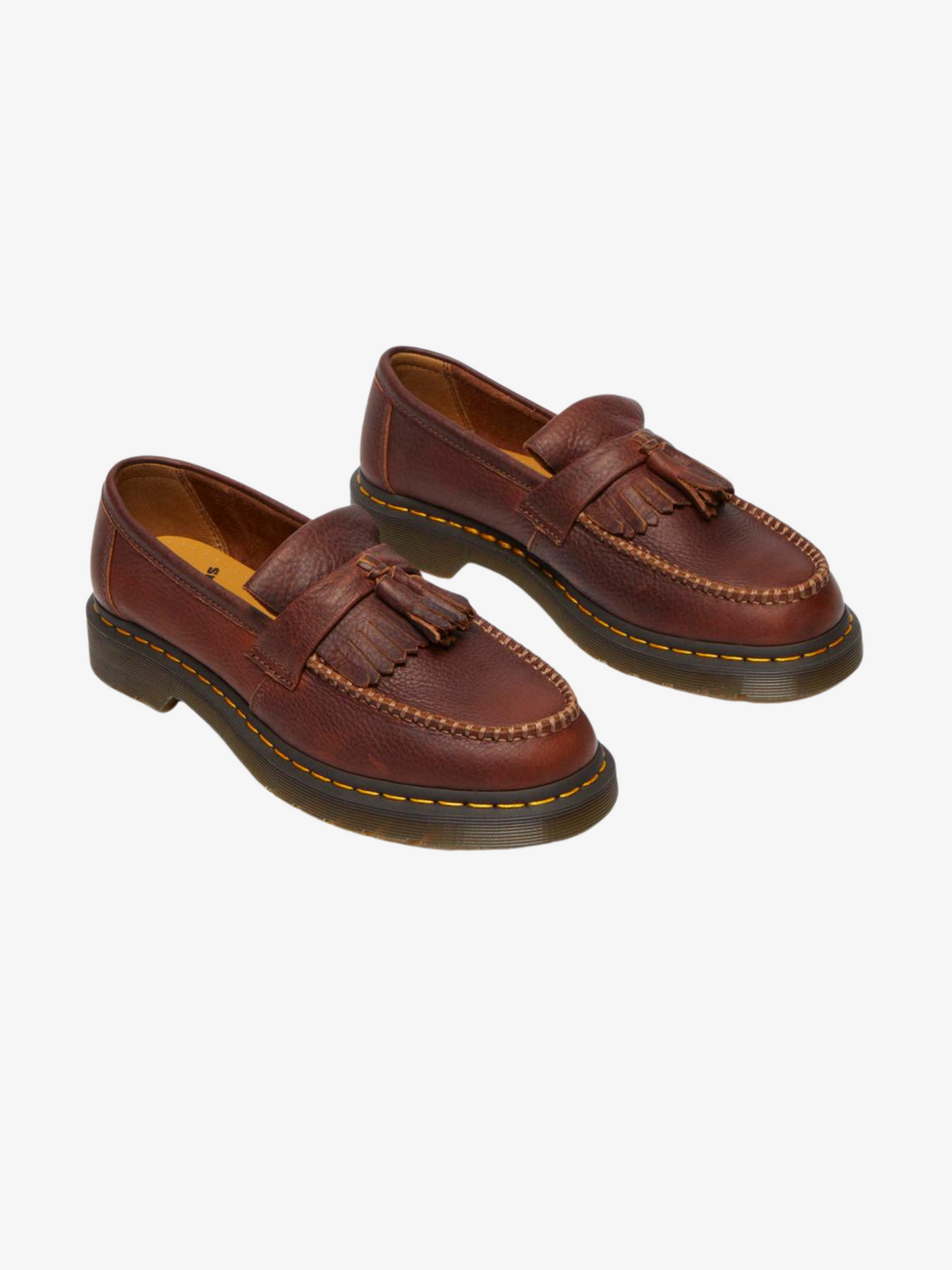 Dr Martens Adrian Yellow Stitch Tassel Loafer | Cashew Ambassador