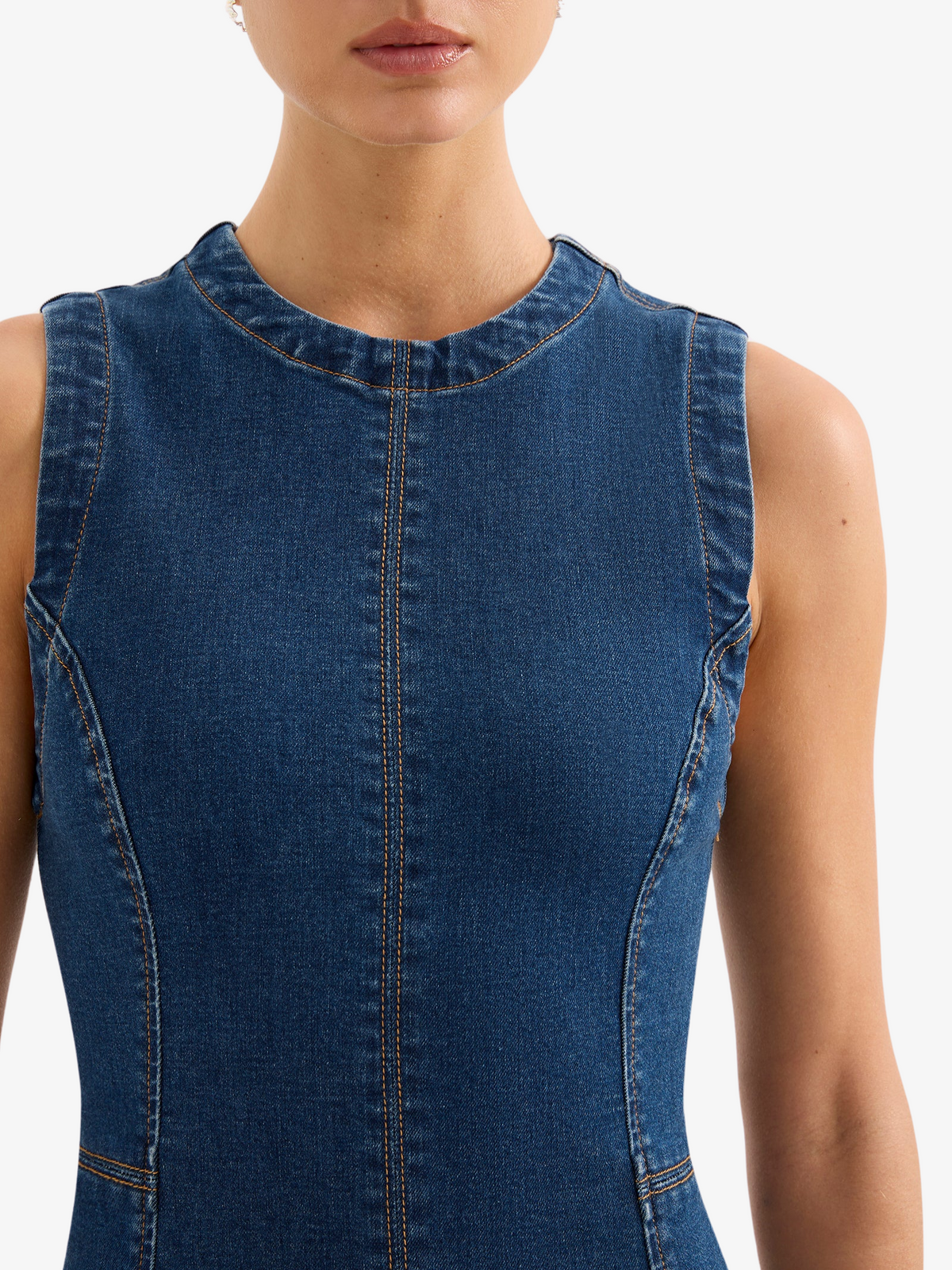 Nude Lucy Ida Denim Maxi Dress | Force Blue