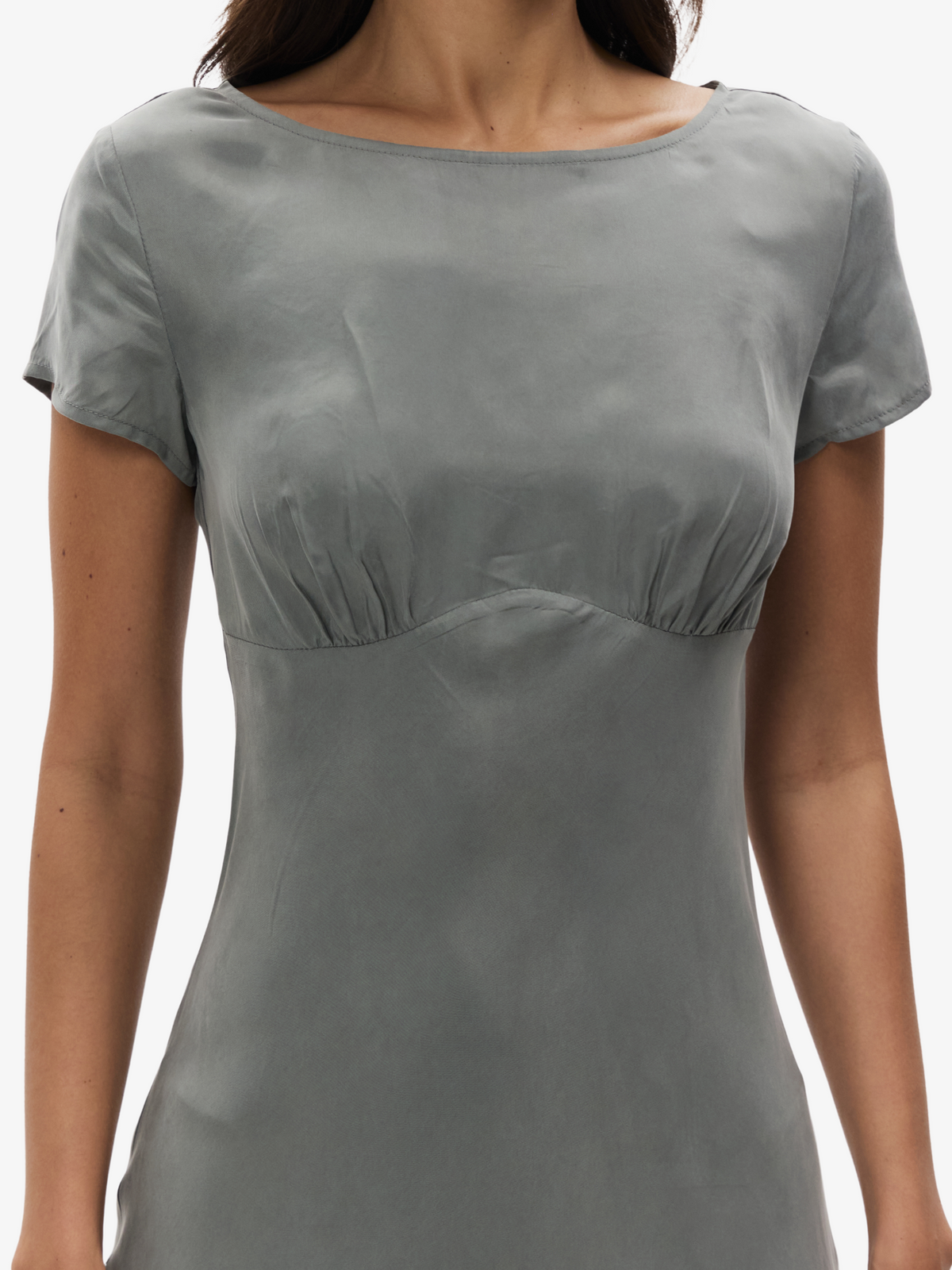 Lulu & Rose Chere Cupro Maxi Dress | Silver