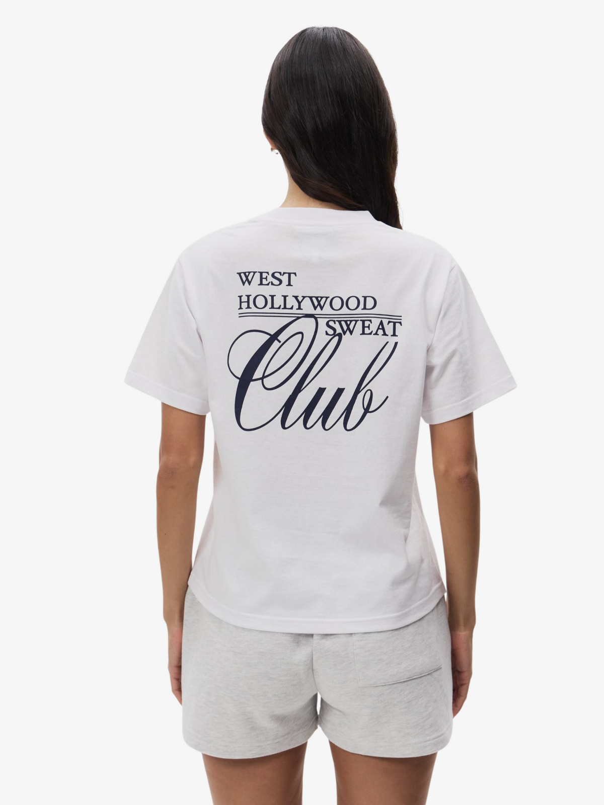 West Hollywood Sweat Club Logo Relaxed Tee | White