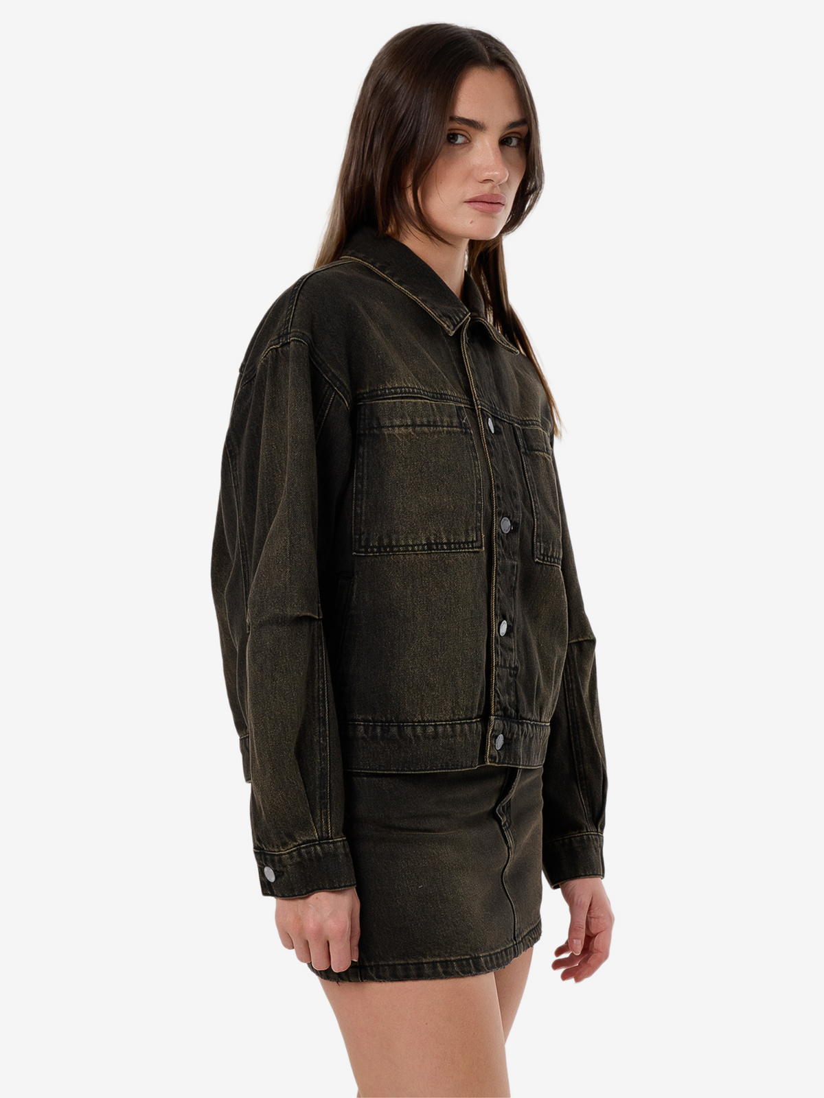 Thrills Bailey Jacket | DIRTY OLIVE BLACK