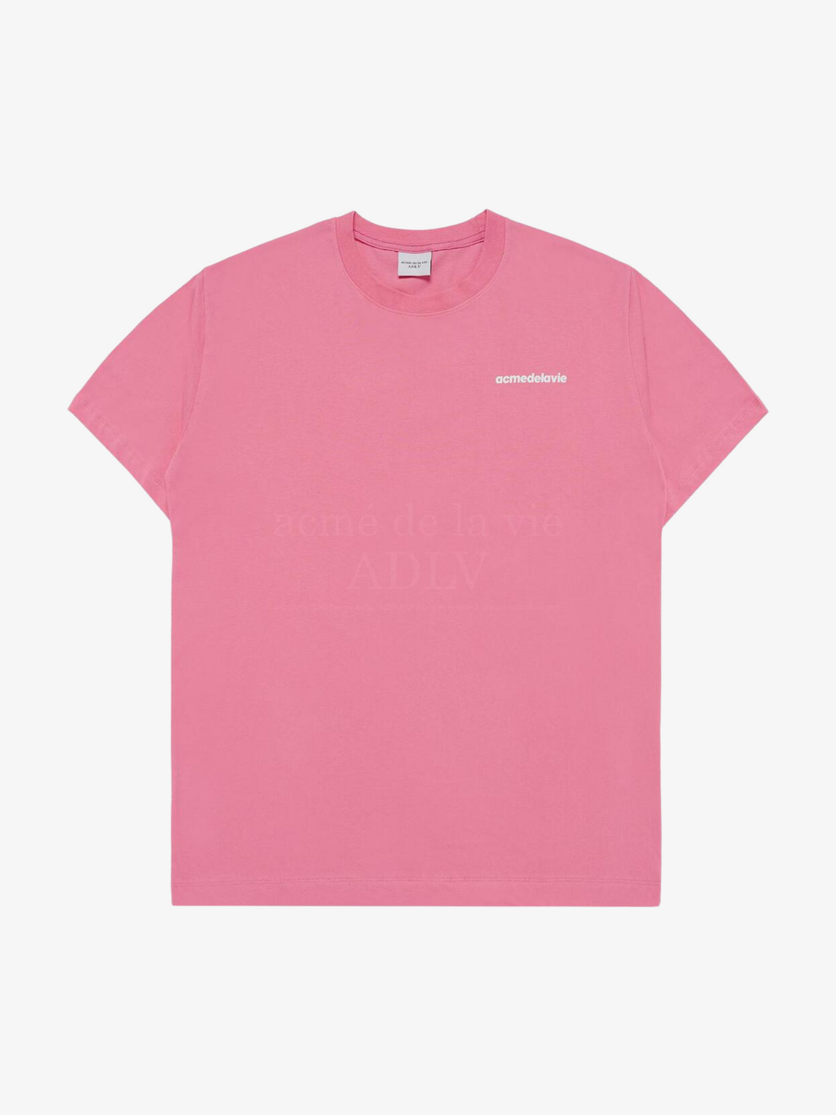 ADLV Bold Font Logo Short Sleeve T-shirt | PINK