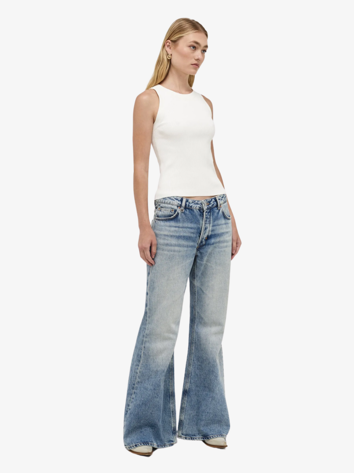 Neuw Chloe Baggy Flare | MID VINTAGE INDIGO