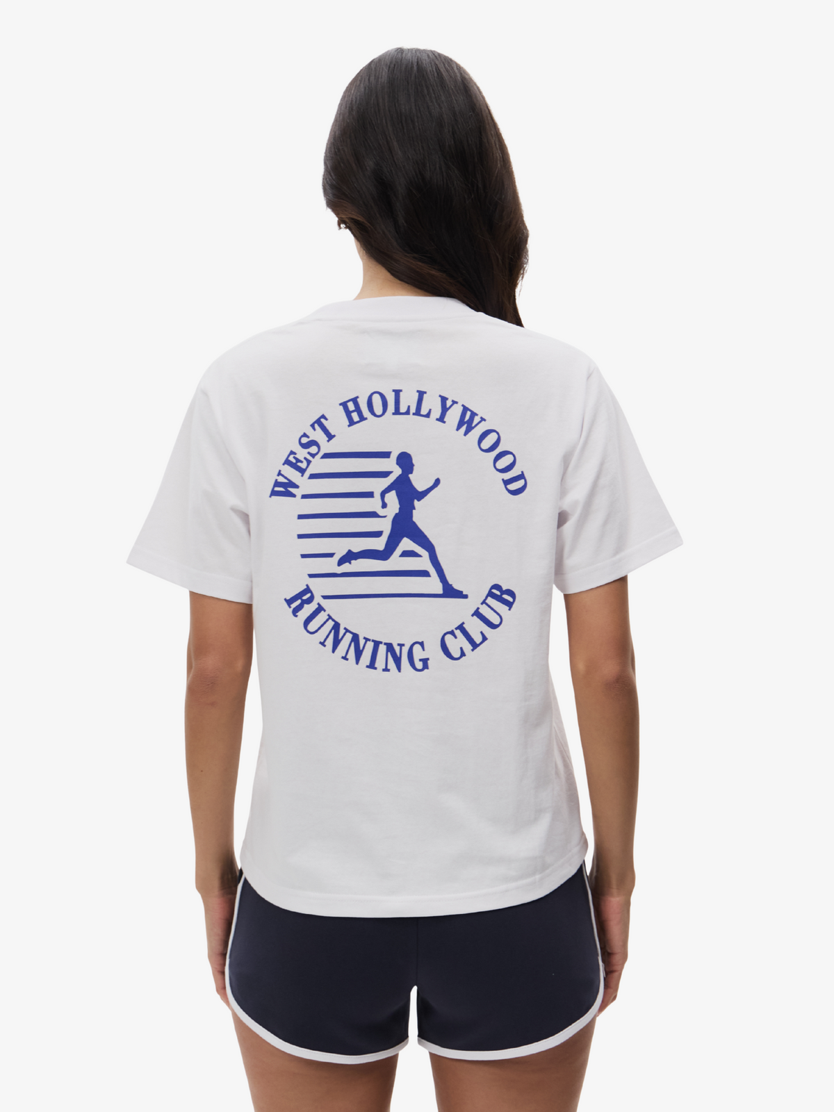 West Hollywood Sweat Club Running Relaxed Tee | White