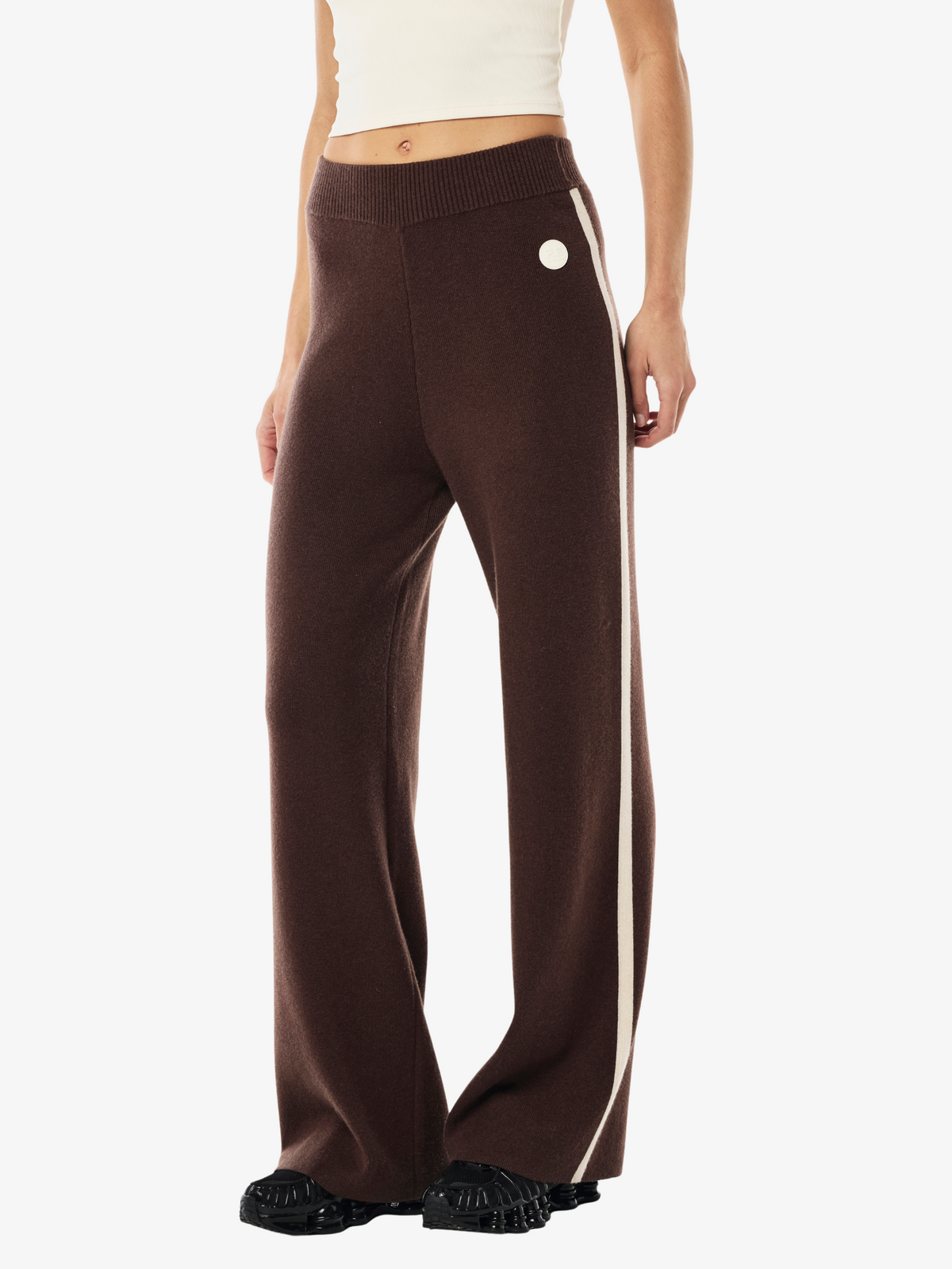 Pe Nation Verge Knit Pant | Espresso