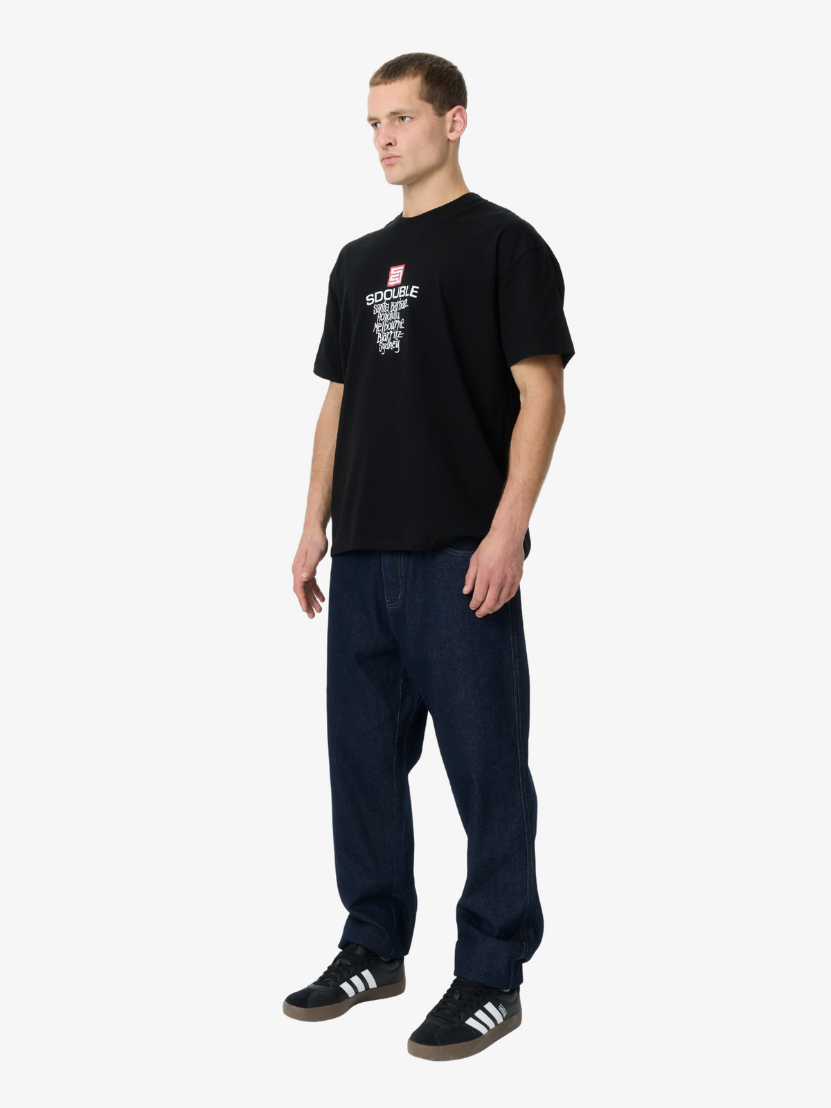 S-Double Cities Short Sleeve Tee | Black