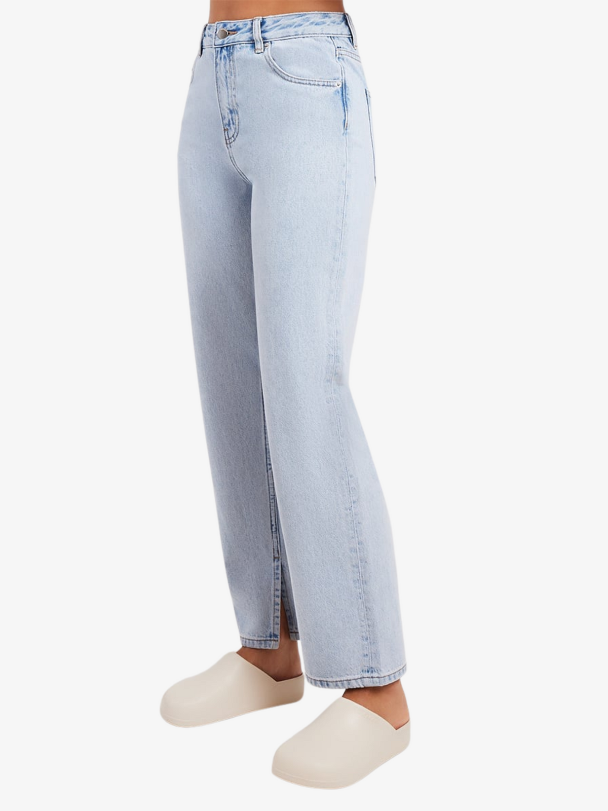 Nude Lucy Organic Split Hem Jean | Clear Blue