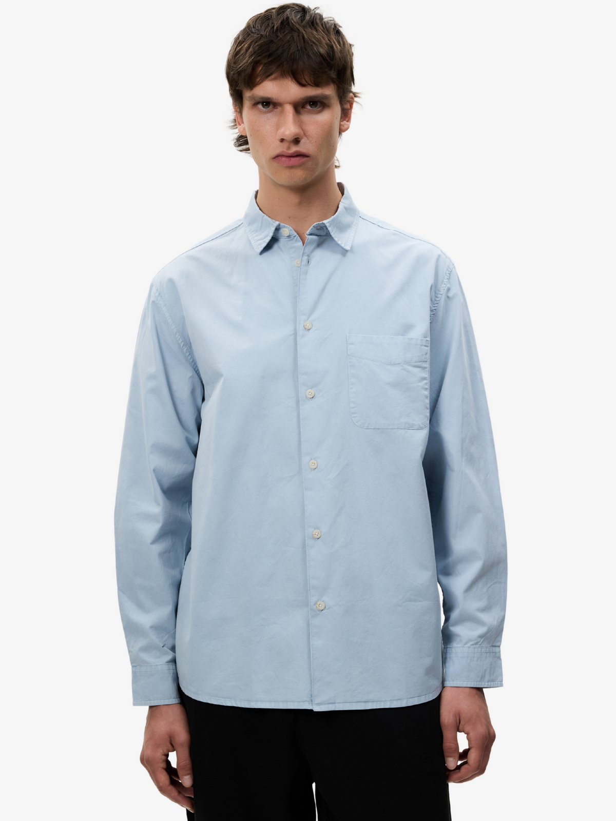 Article One Martin Washed Twill Shirt | WASHED BLUE