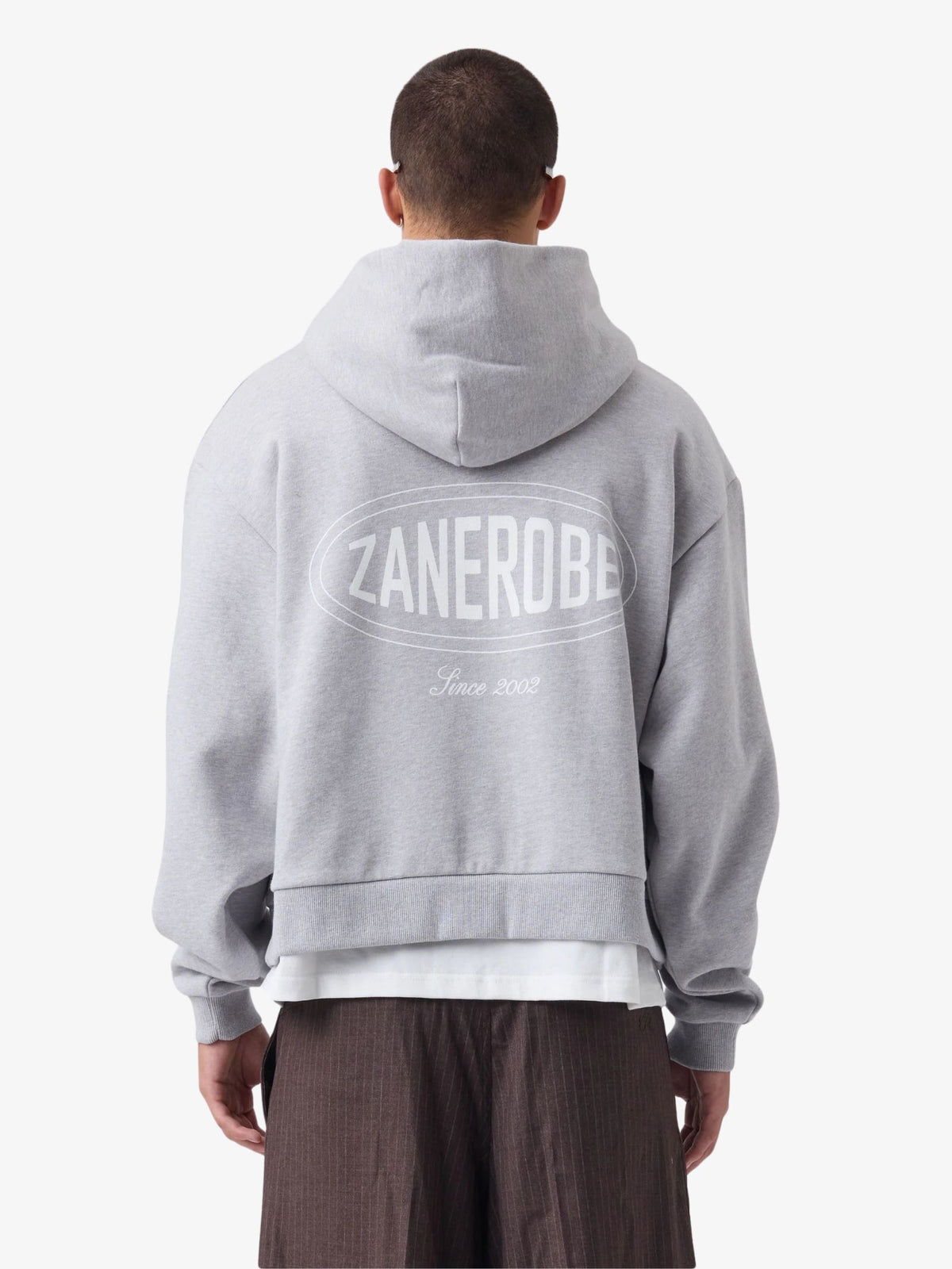 Zanerobe ZR Est. Box Crop Hood | Grey Marle