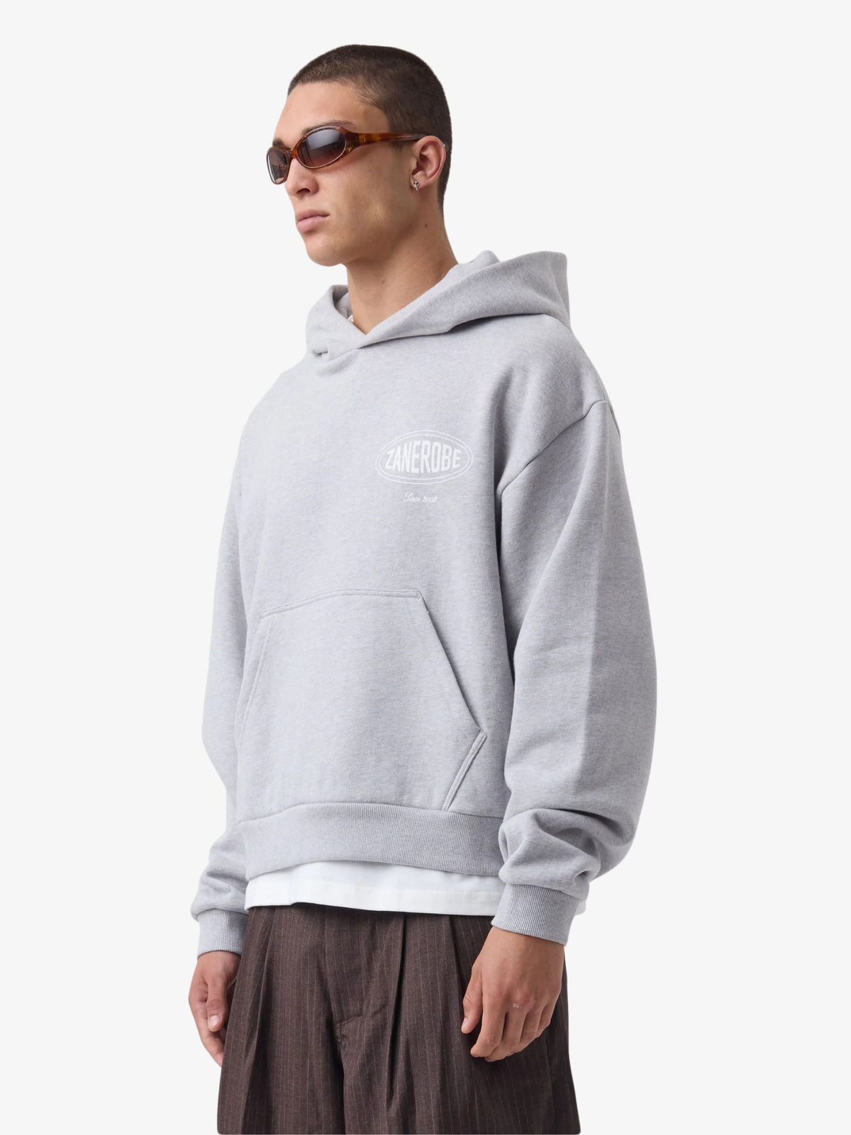 Zanerobe ZR Est. Box Crop Hood | Grey Marle