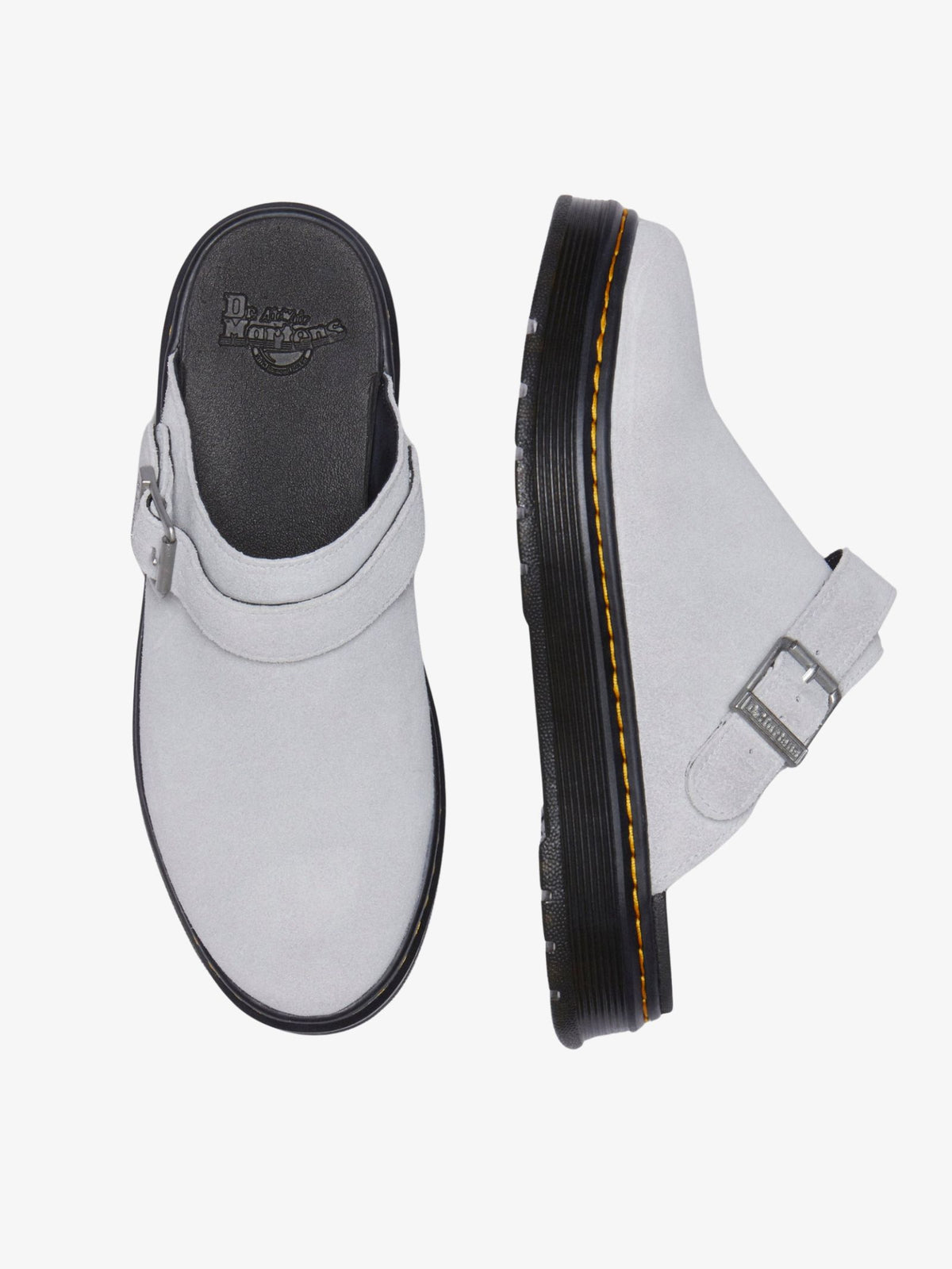 Dr Martens Brookline Mule | Mist Grey Bronx Suede