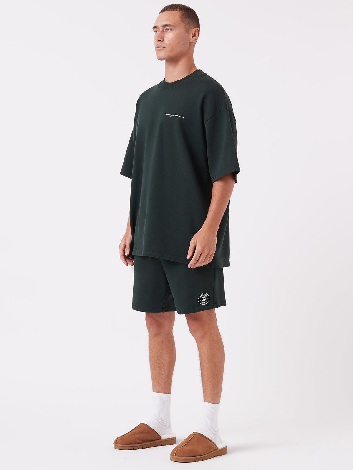 Zanerobe Rugger Fleece T-Shirt | Forest