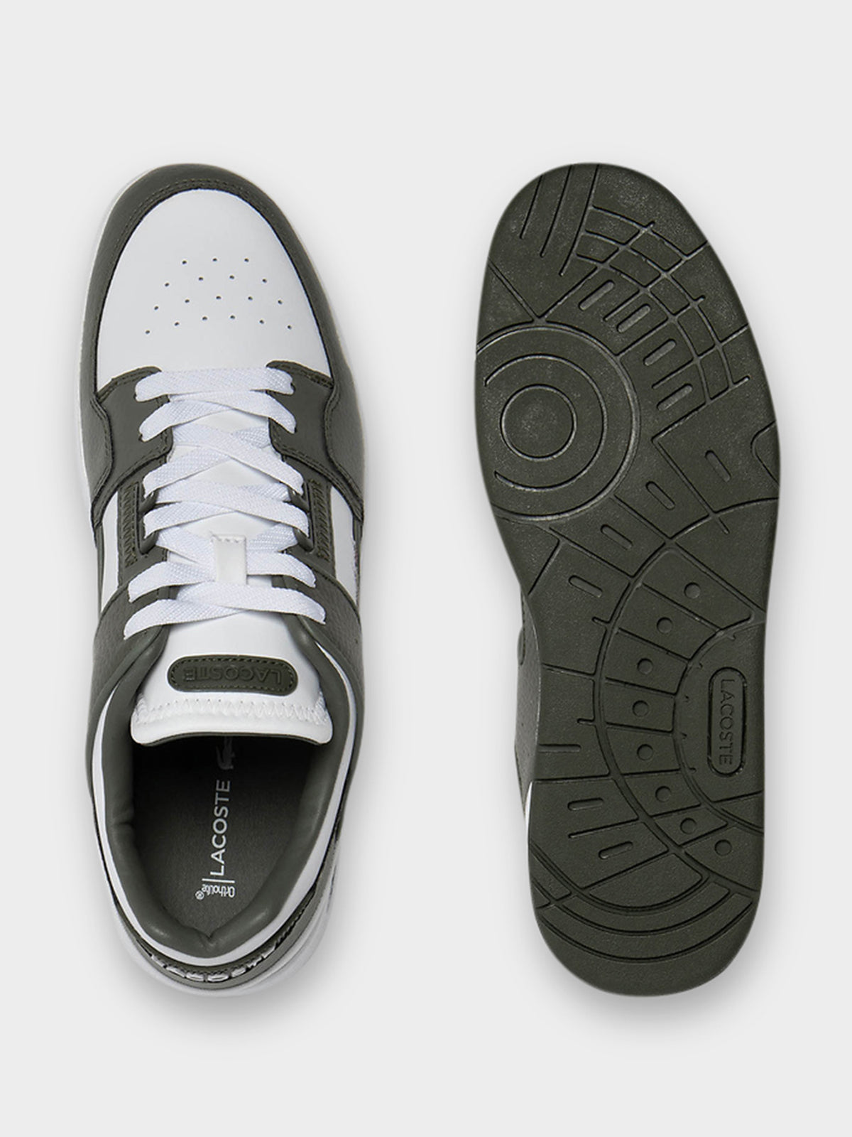 Lacoste Mens Court Cage 223 Sneakers | KHAKI/WHITE