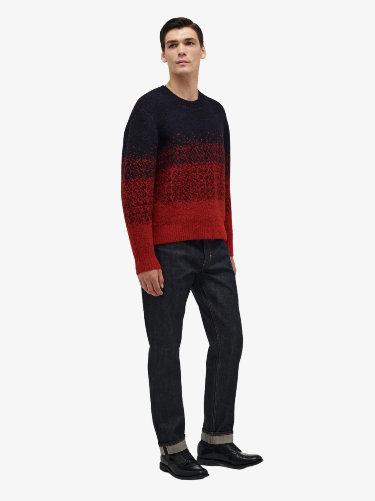Neuw Brushed Ombre Crew Knit | CARMINE