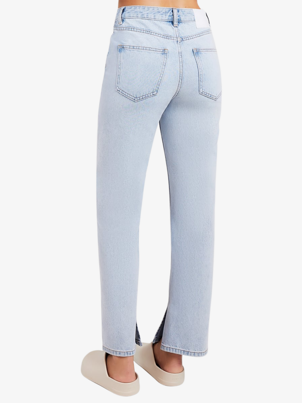 Nude Lucy Organic Split Hem Jean | Clear Blue