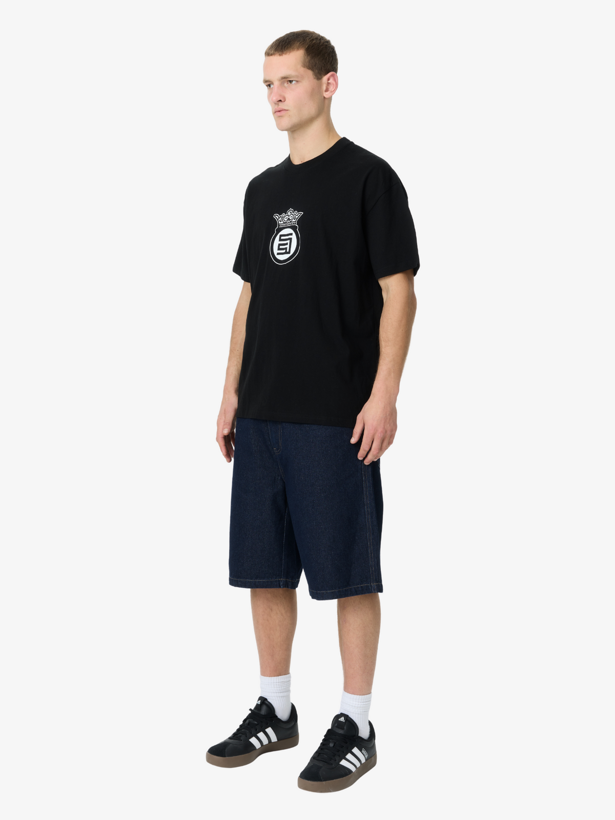 S-Double Crown Dot Short Sleeve Tee | BLACK