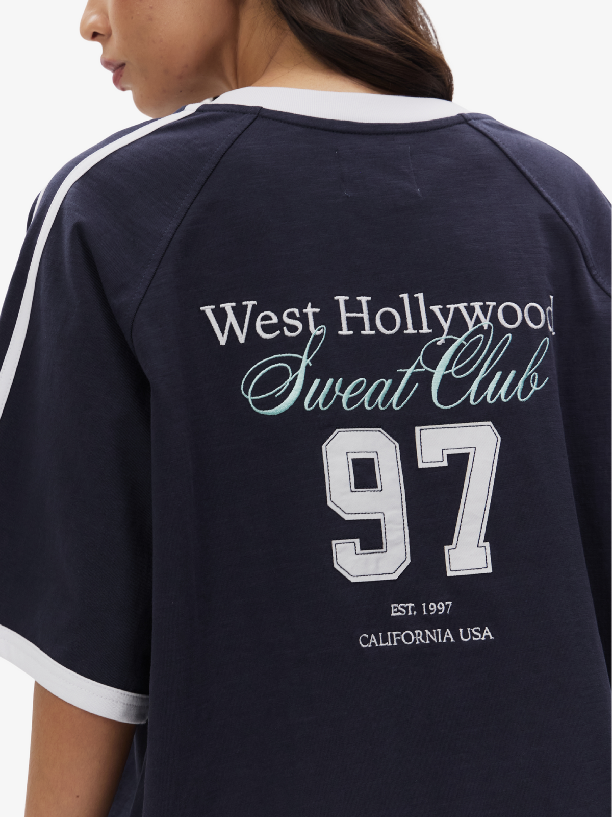 West Hollywood Sweat Club 97 Sport Jersey | Navy White