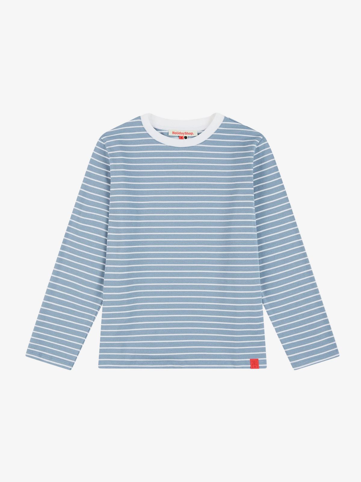 Holiday Shop Cotton Striped Long Sleeve Top | Blue Stripe