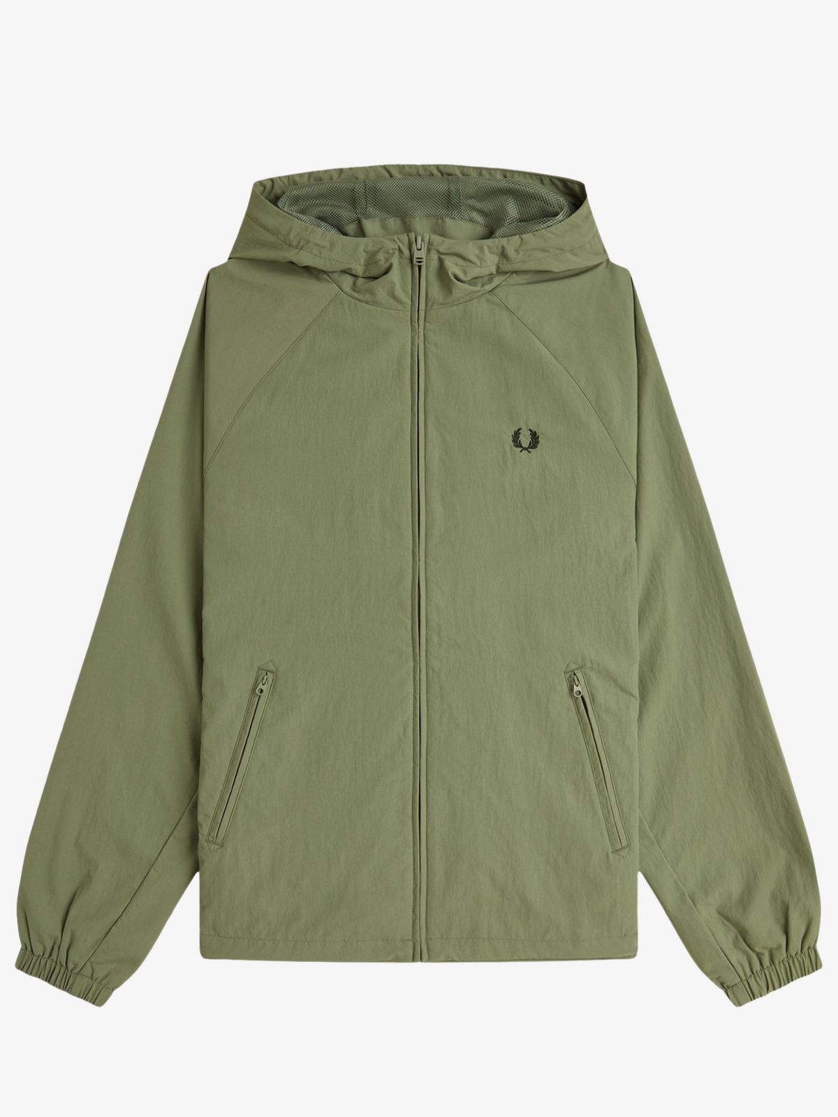 Fred Perry Taslan Hooded Shell Jacket | Olive Mint