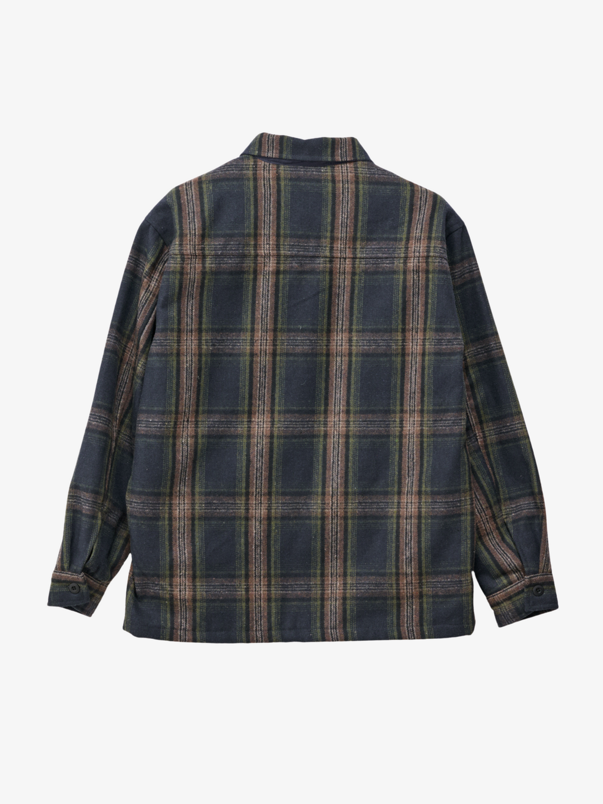 S-Double Long Sleeve Zip Thru Shirt | Navy