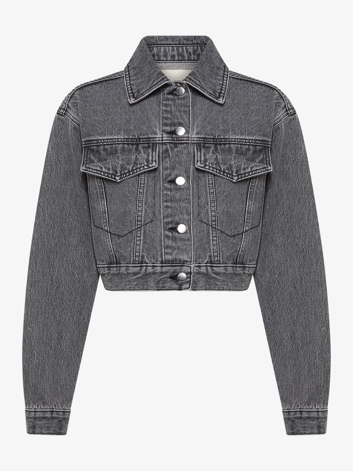 Nude Lucy Organic Denim Crop Jacket | Graphite