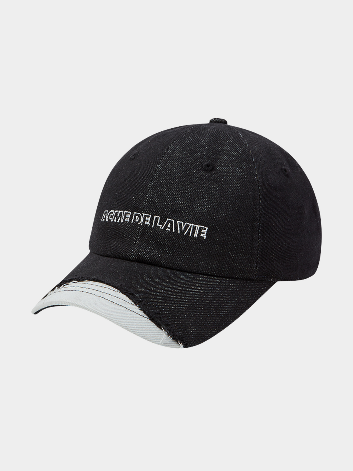 ADLV Damage Washing Denim Ball Cap | Black