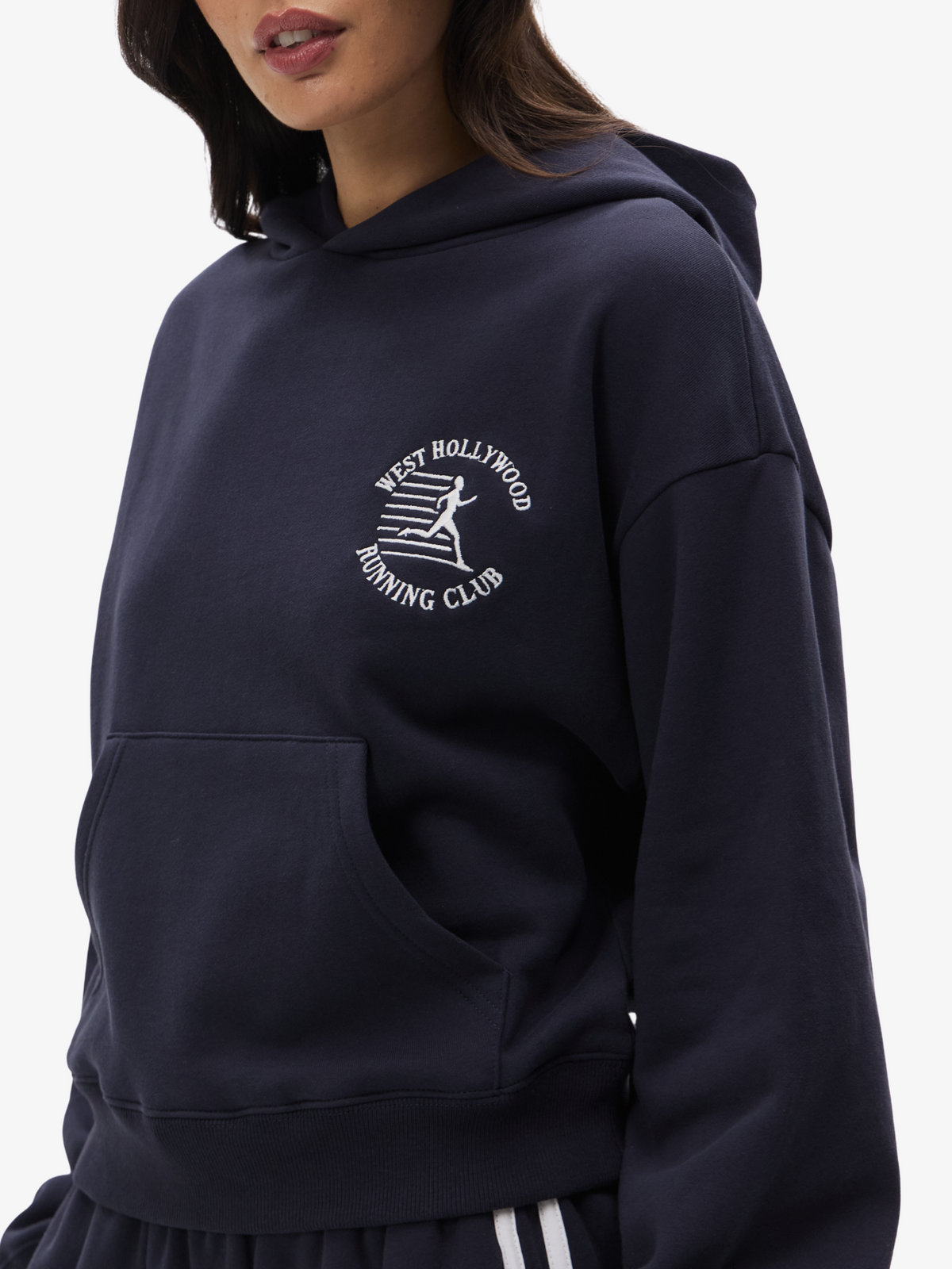 West Hollywood Sweat Club Running Hoodie | Navy