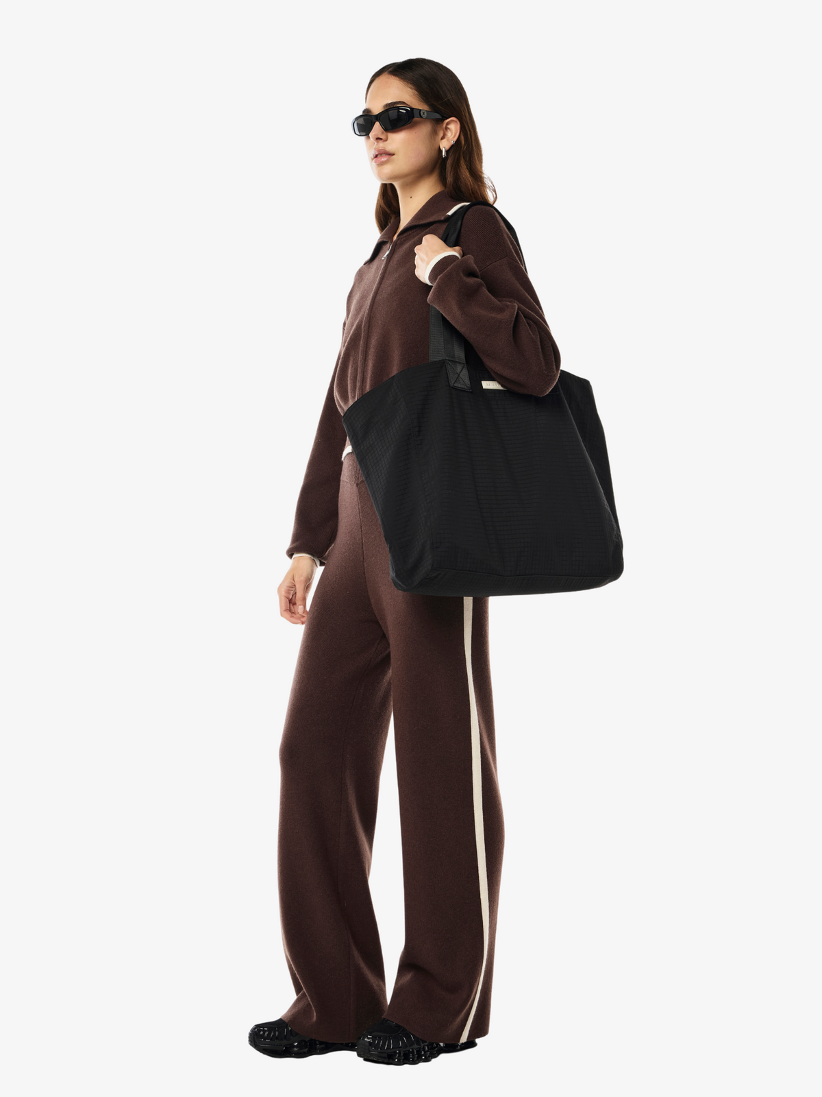 Pe Nation Verge Knit Jacket | Espresso