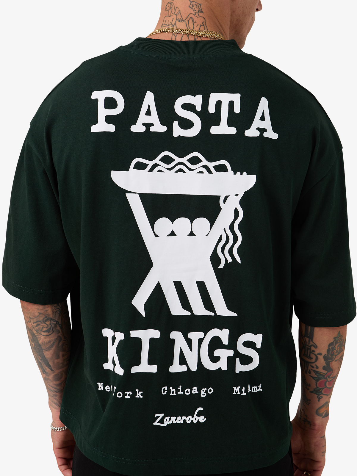 Zanerobe Pasta Kings Crop Flow Tee | Forest