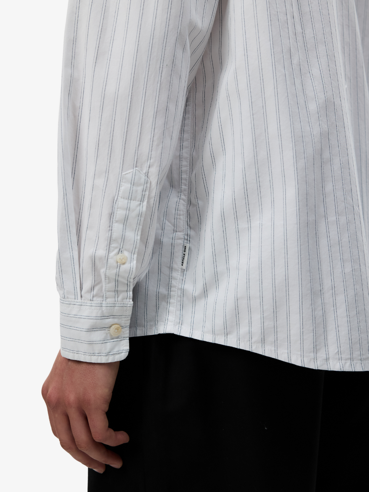 Article One Martin Poplin Shirt | Navy White