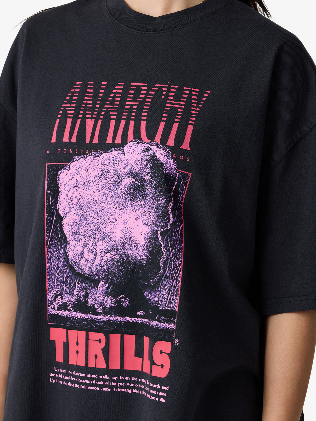 Thrills Constant Chaos Oversize Tee | BLUE GRAPHITE
