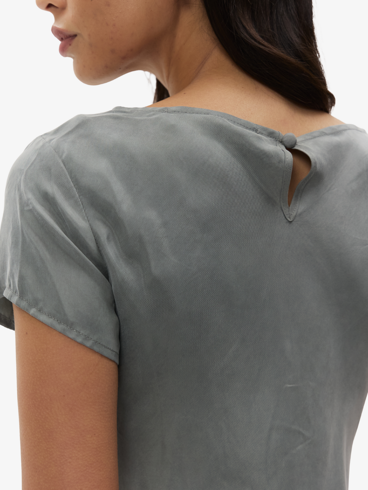 Lulu & Rose Chere Cupro Maxi Dress | Silver