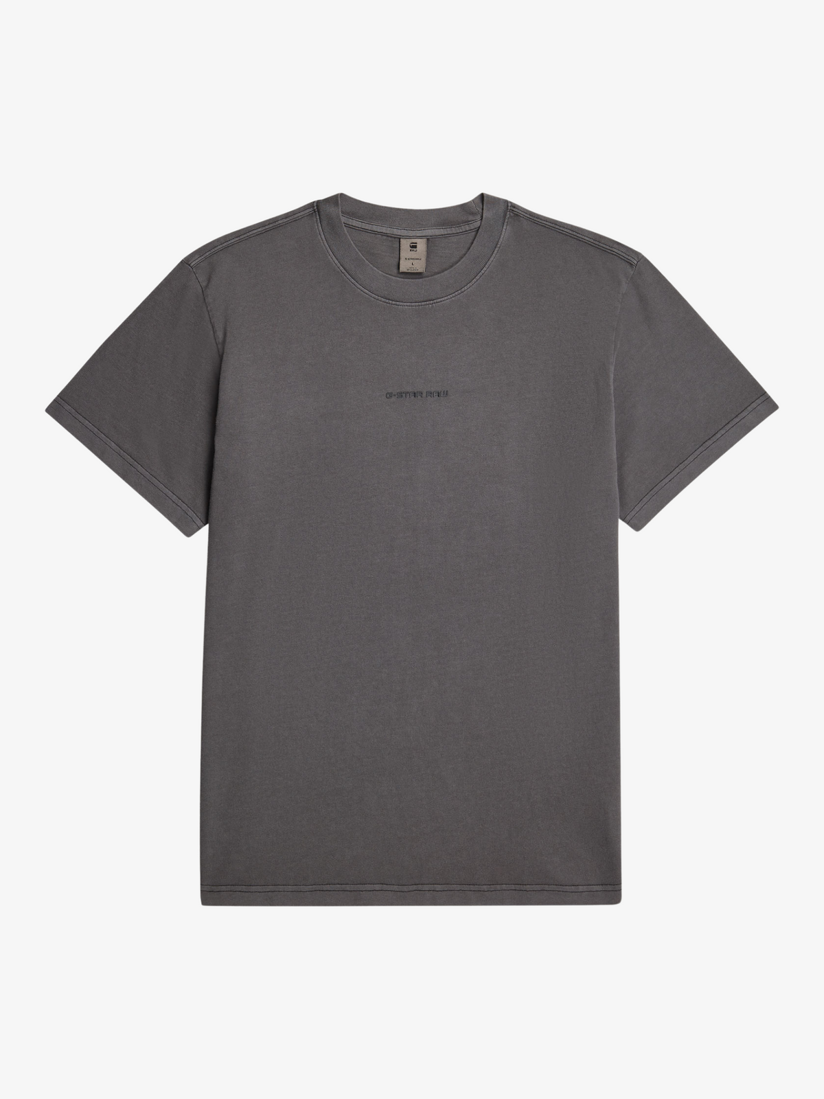 G-Star Overdyed Center Chest T-Shirt | Dk Black Gd