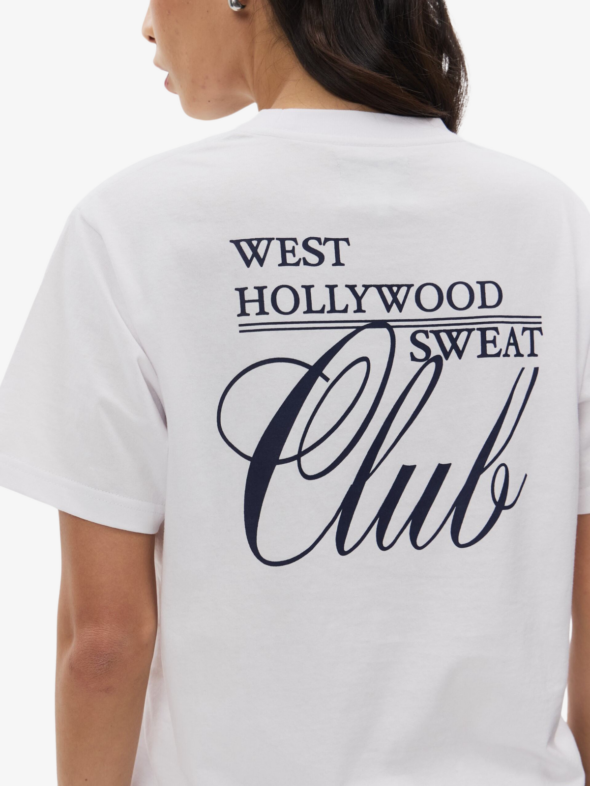 West Hollywood Sweat Club Logo Relaxed Tee | White