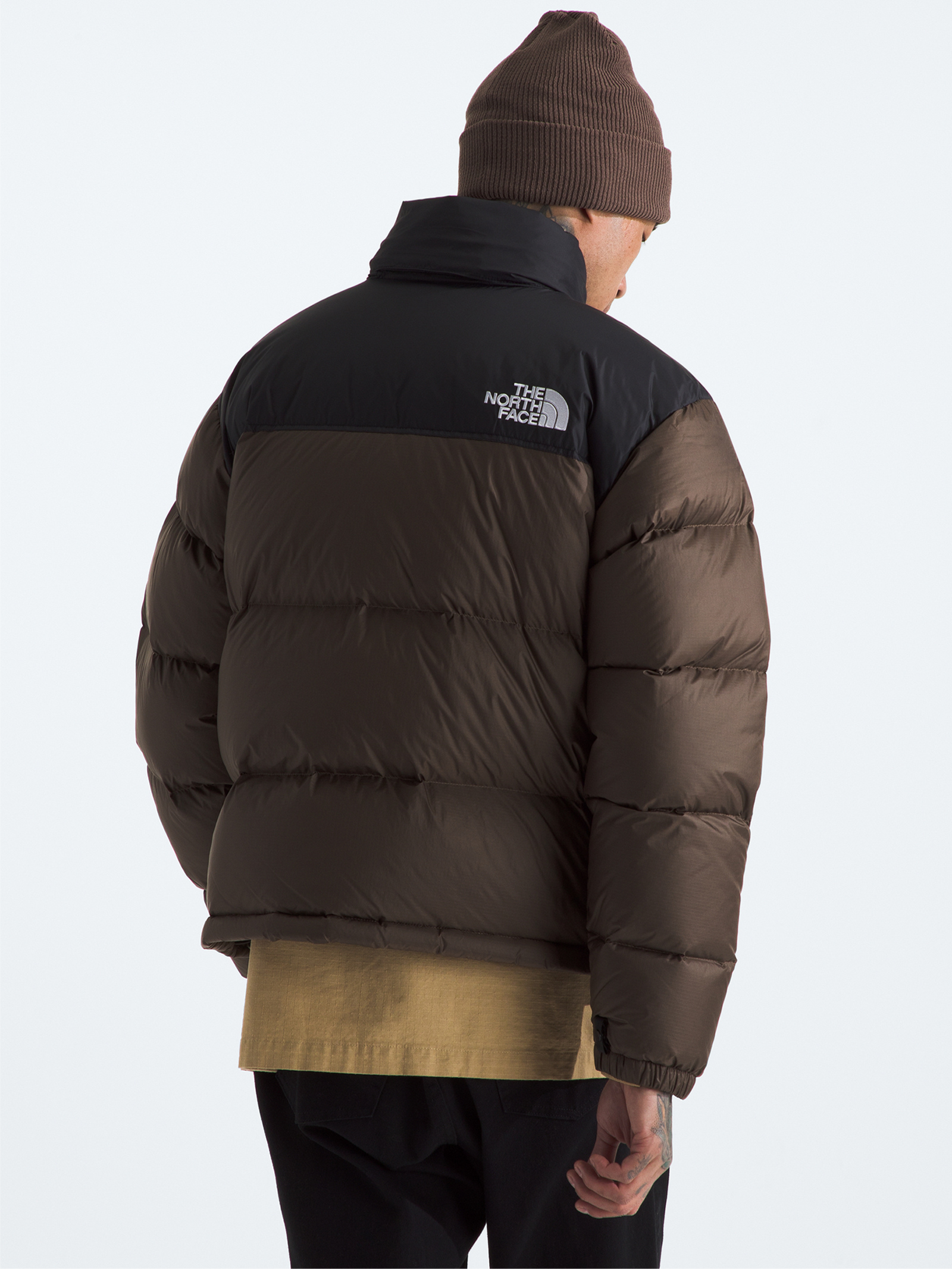 The North Face Mens 1996 Retro Nuptse Smokey Brown/Tnf Black