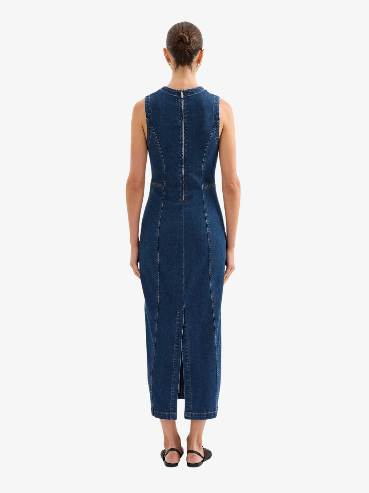 Nude Lucy Ida Denim Maxi Dress | Force Blue
