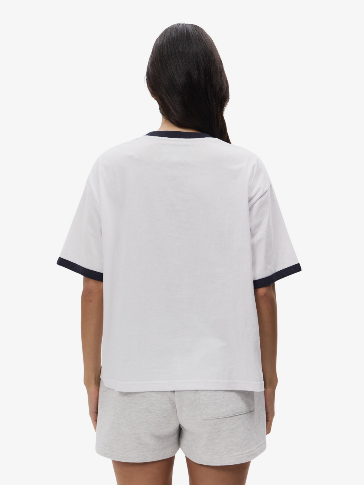 West Hollywood Sweat Club 97 Polo Ringer Tee | White/Navy
