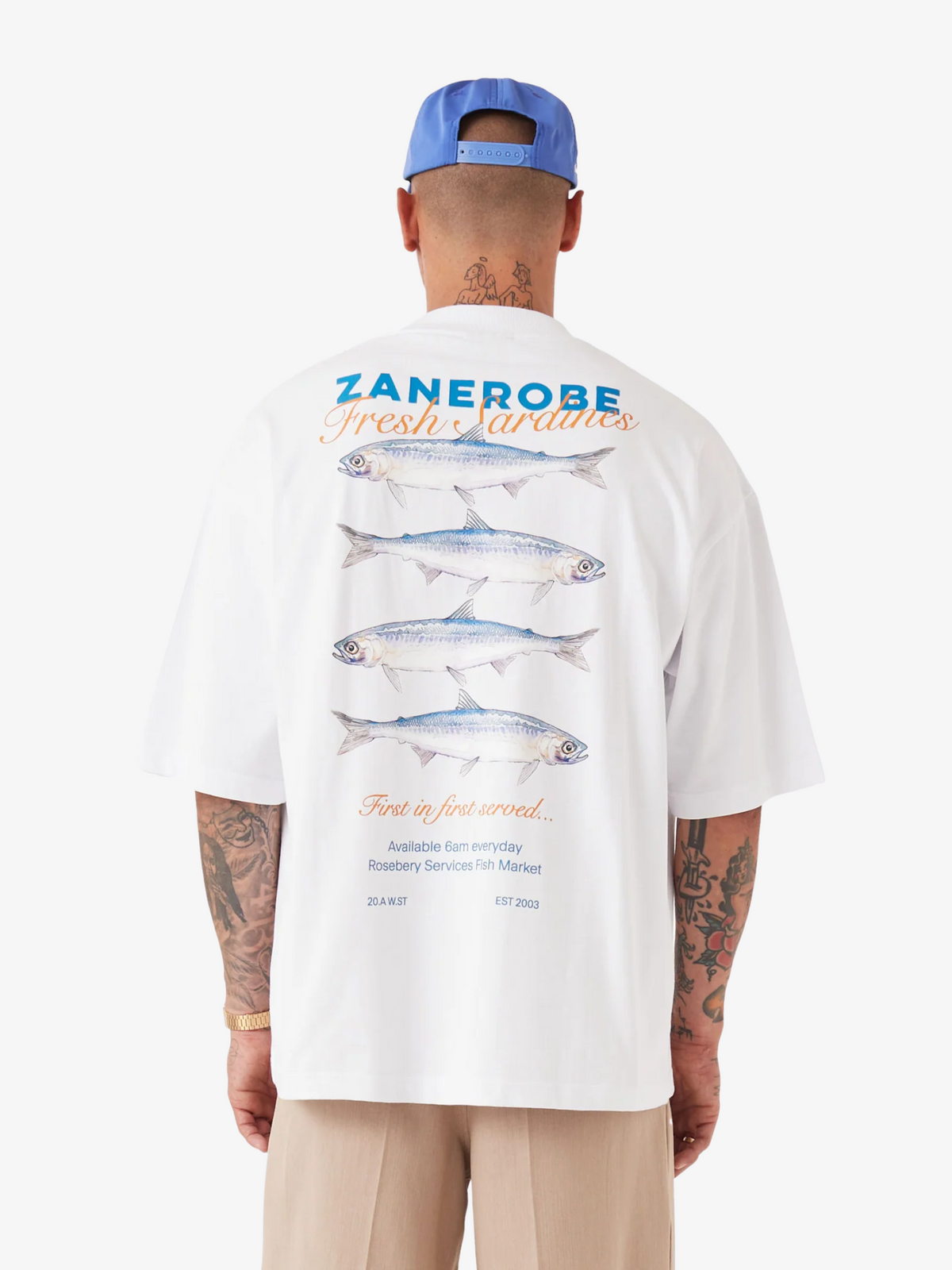 Zanerobe Fresh Sardines Flow Tee | White