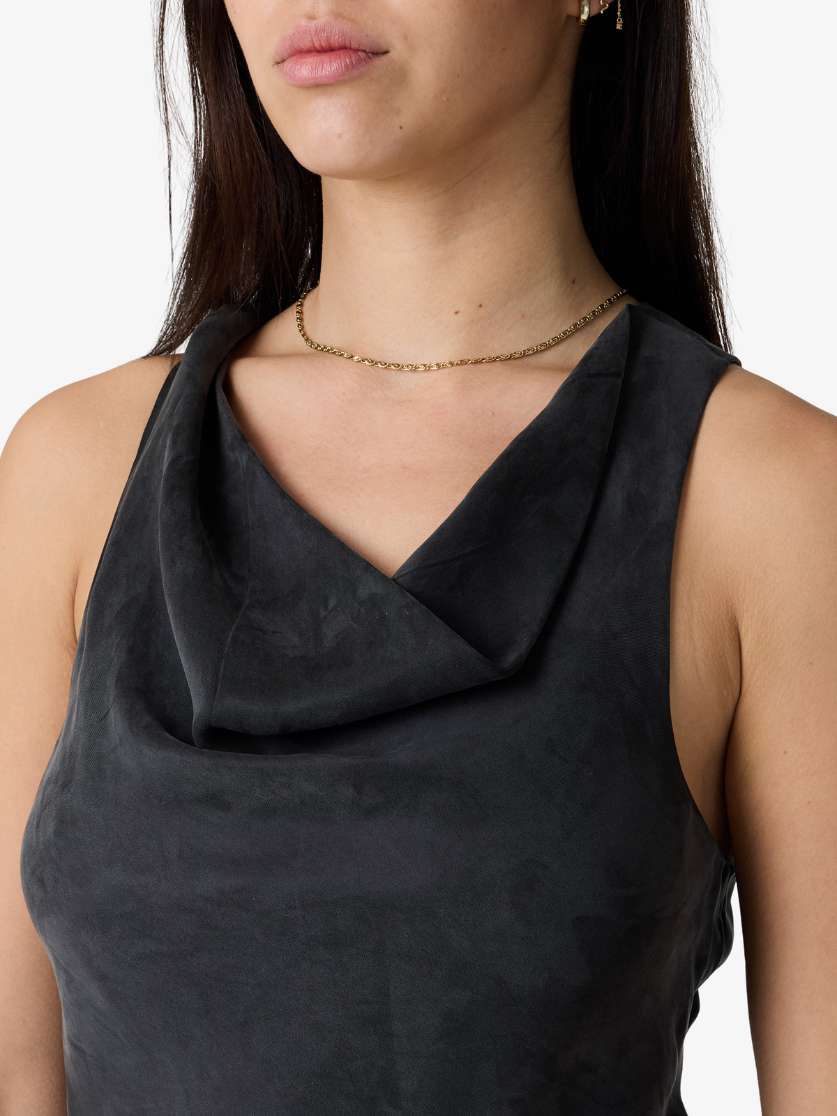 MSE Embellished Cupro Top | Black