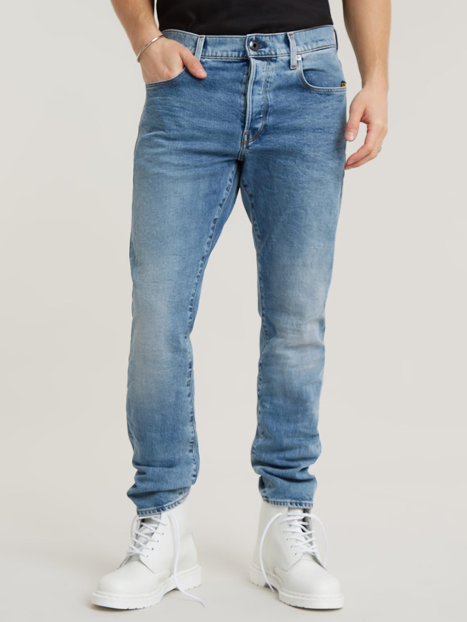 G-Star 3301 Tapered Light Indigo Aged Glue Store