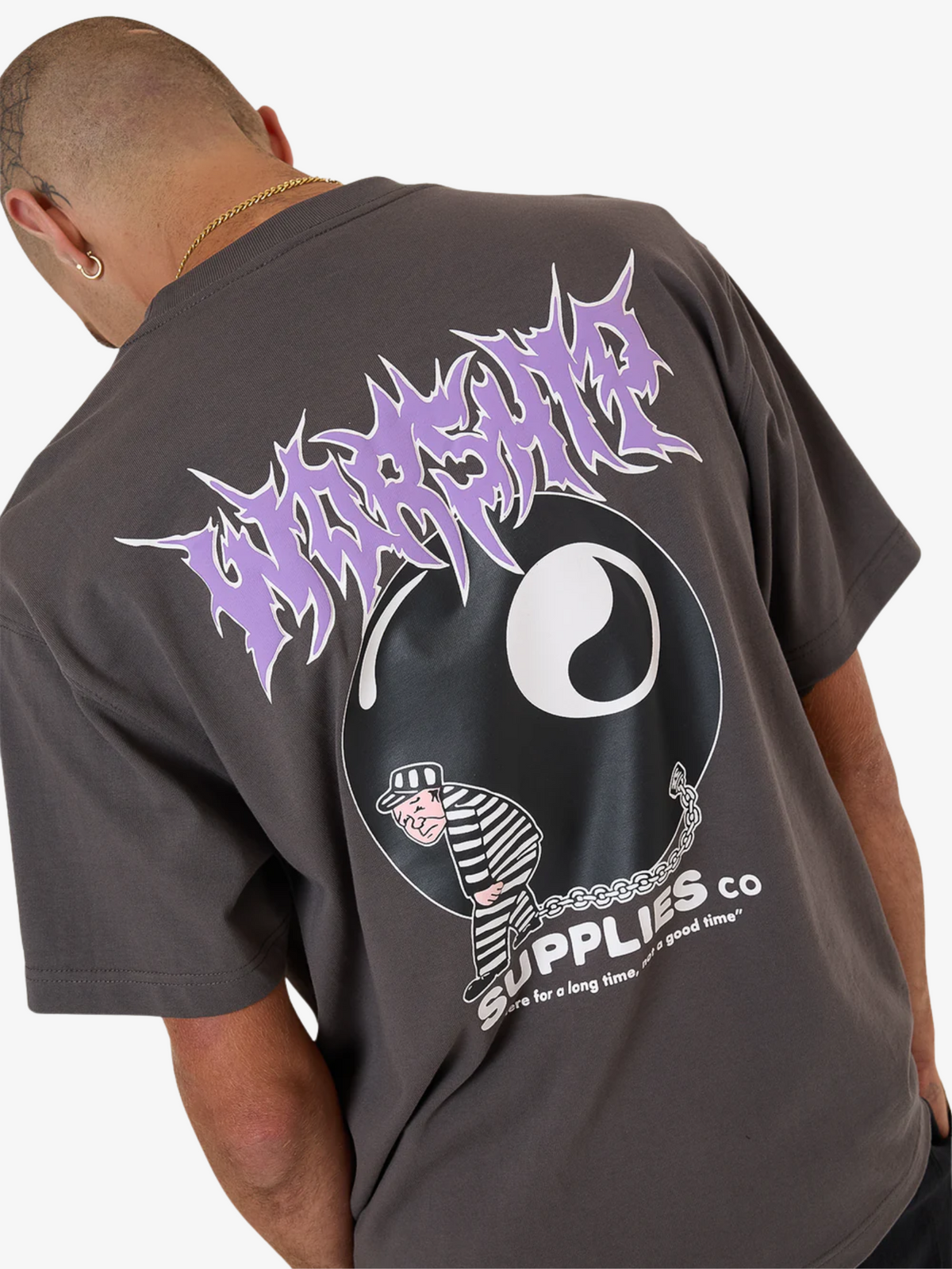 Worship Lonfg Time T | Worn Black