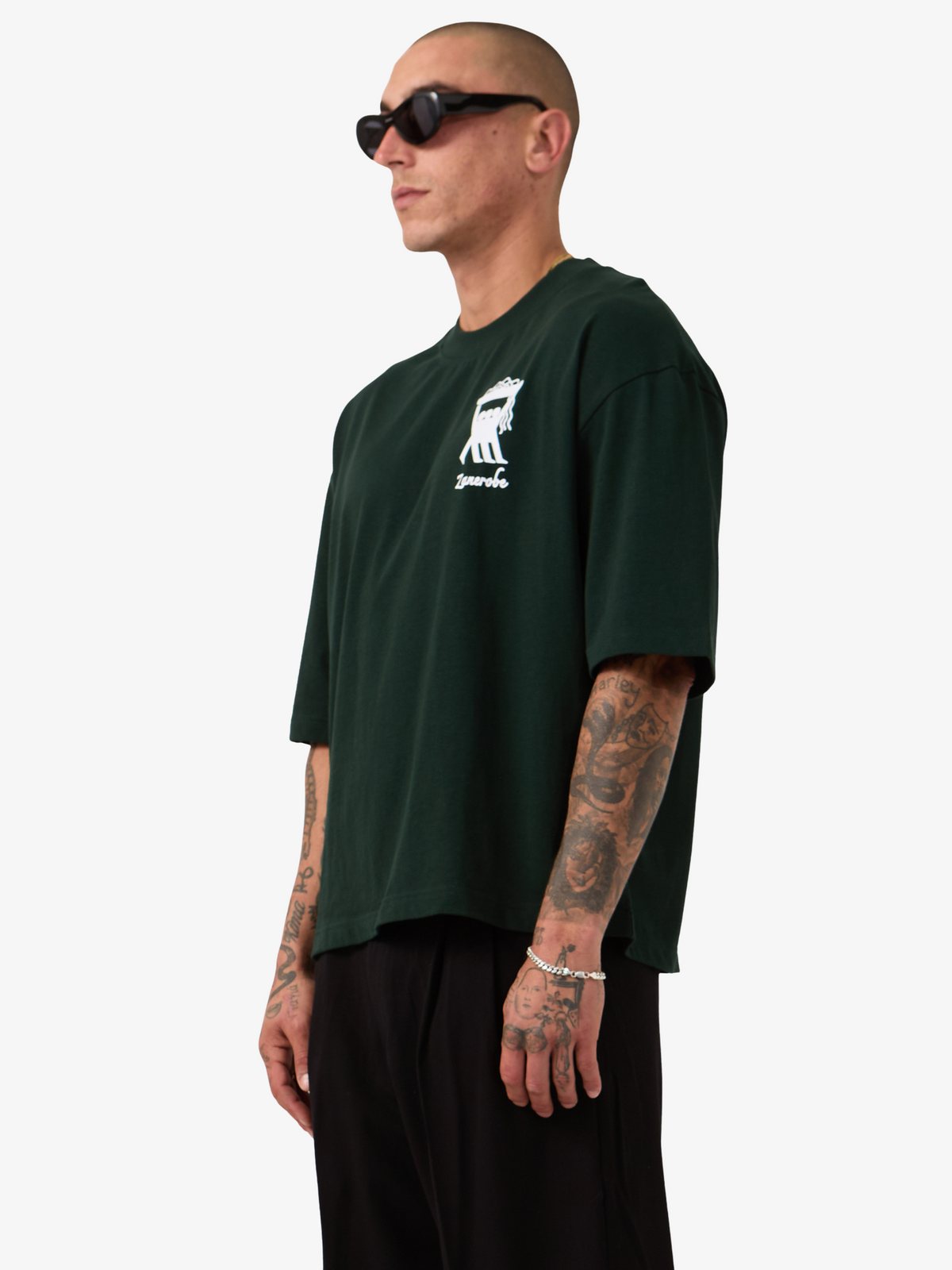 Zanerobe Pasta Kings Crop Flow Tee | Forest