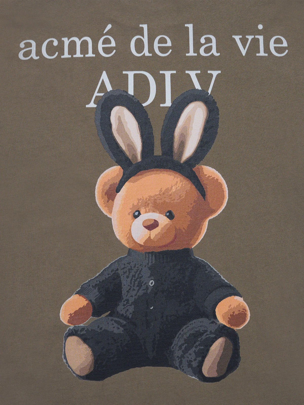 ADLV Rabbit Bear Doll Logo Short Sleeve T-Shirt | COCOA