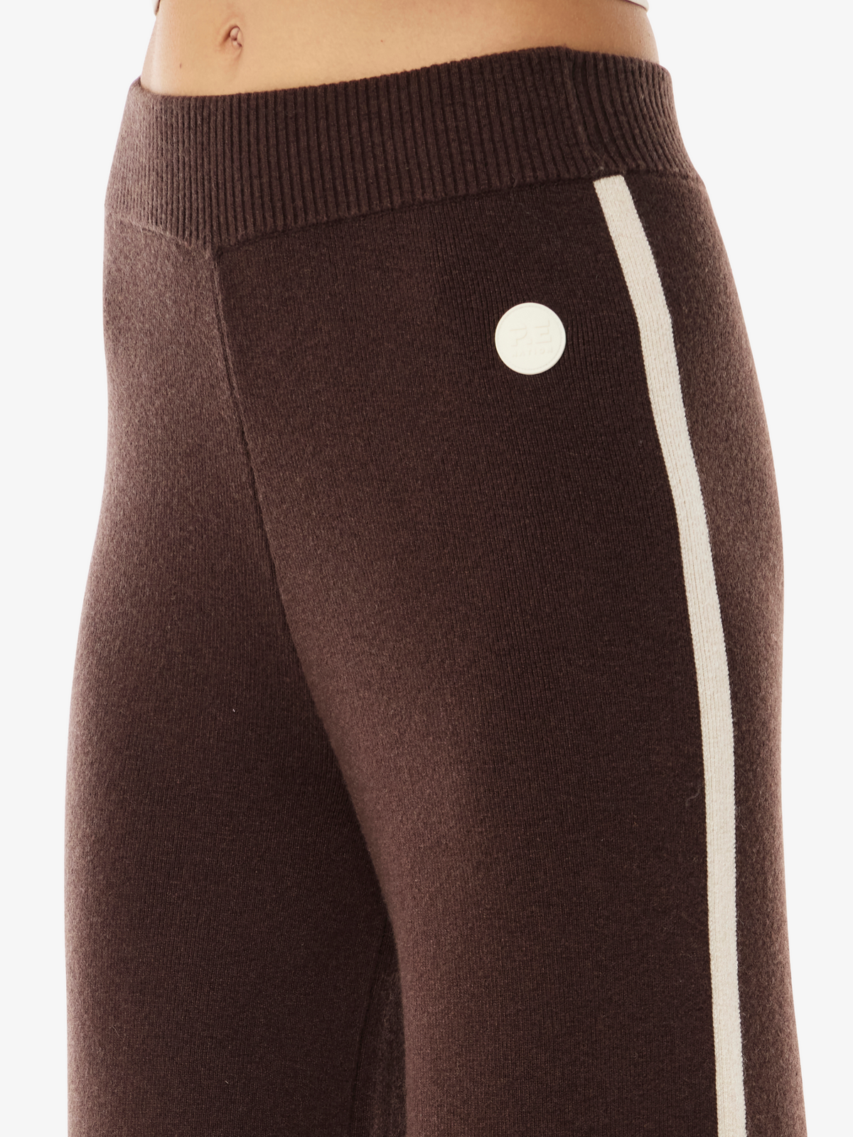 Pe Nation Verge Knit Pant | Espresso