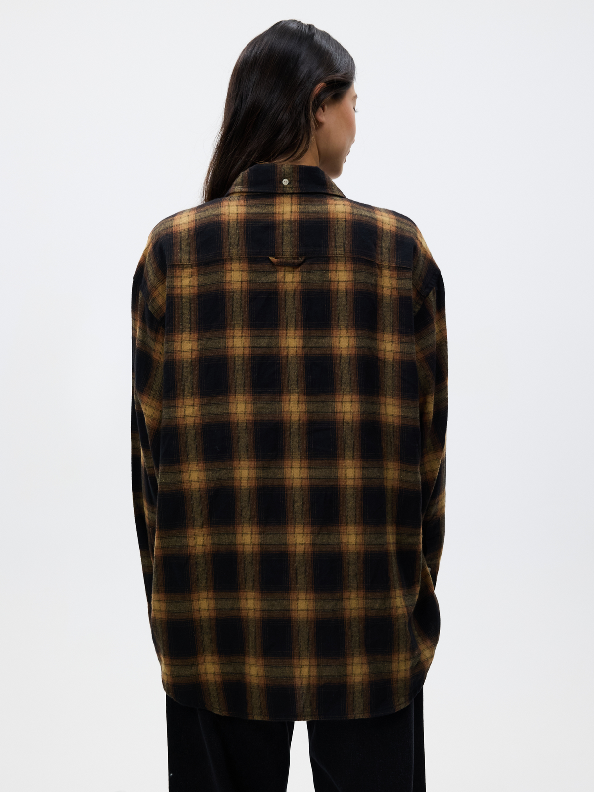 S-Double Plaid Classic LS Shirt | Mustard