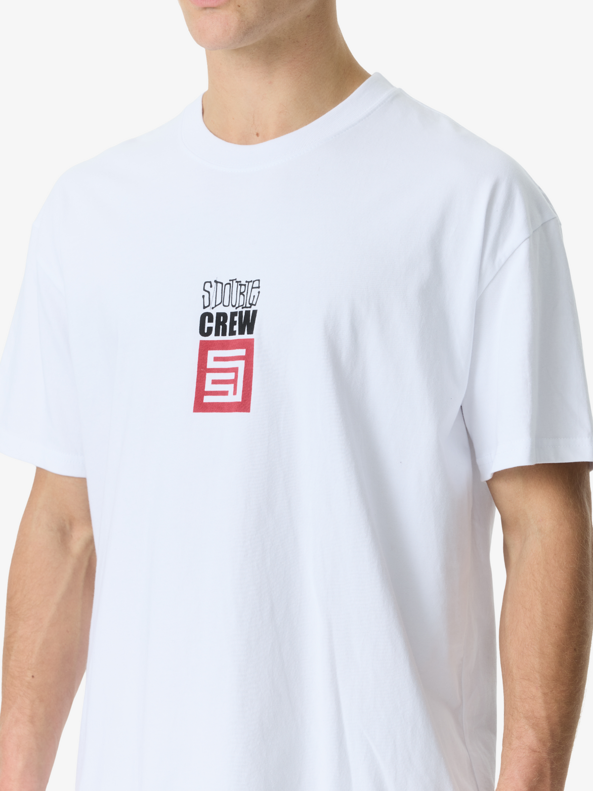 S-Double Crew Short Sleeve Tee | WHITE