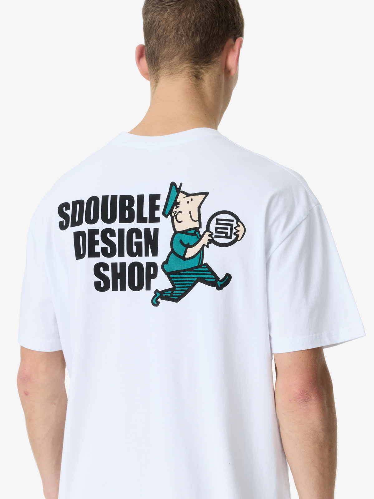 S-Double Man With Dot Short Sleeve Tee | WHITE