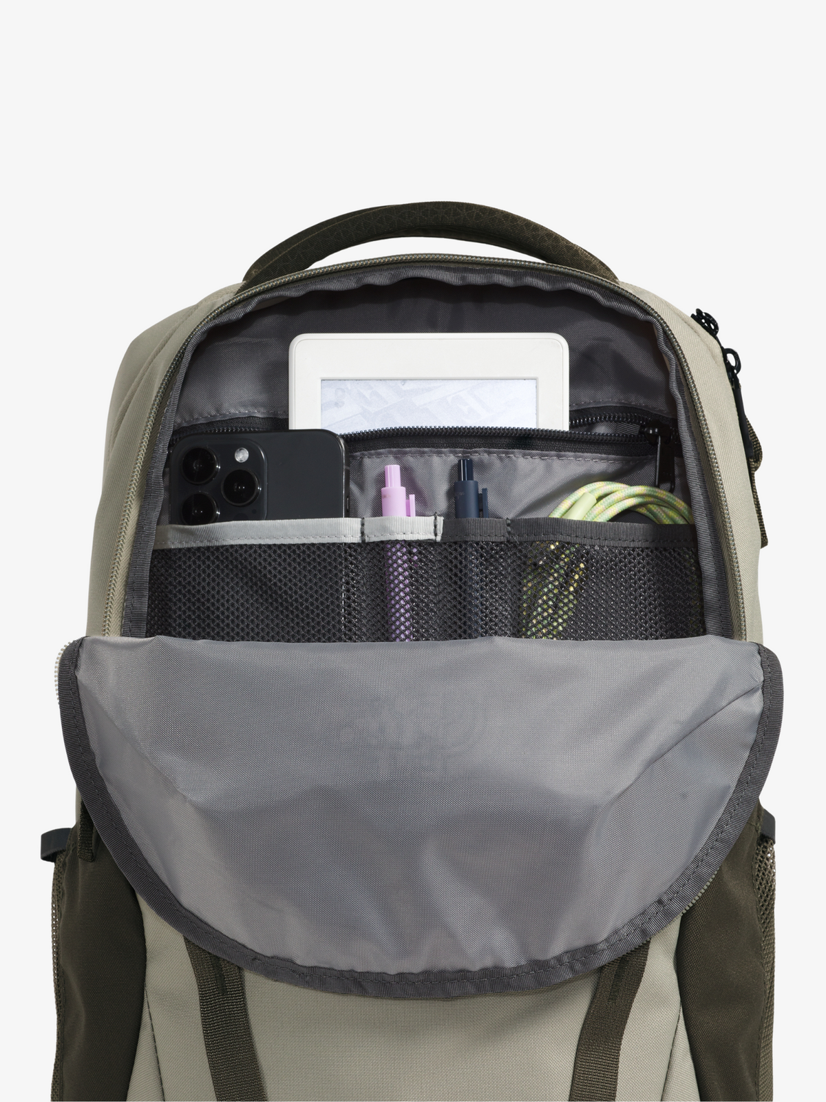 The North Face Vault Backpack | Clay Grey-New Taupe Green