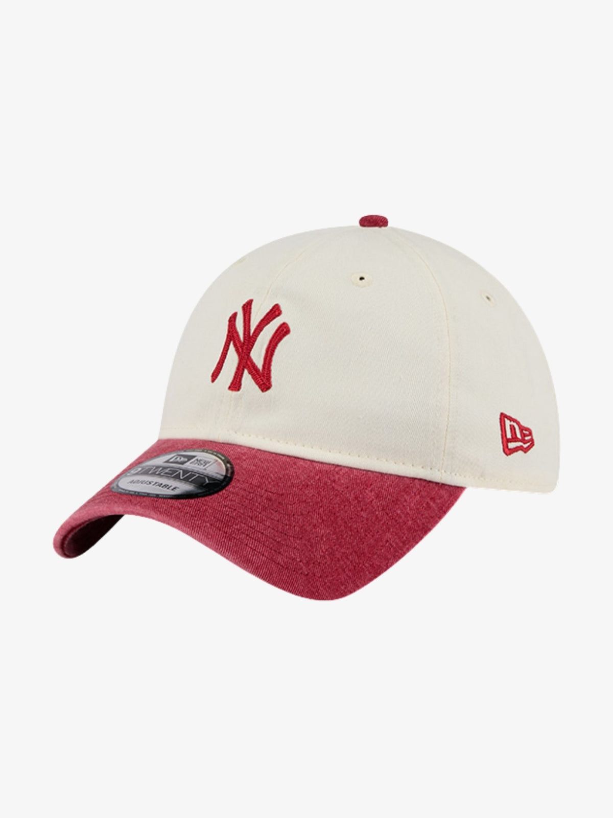 New Era 9TWENTY 2Tone Snow Wash NY Yankees Cap | Dark Red