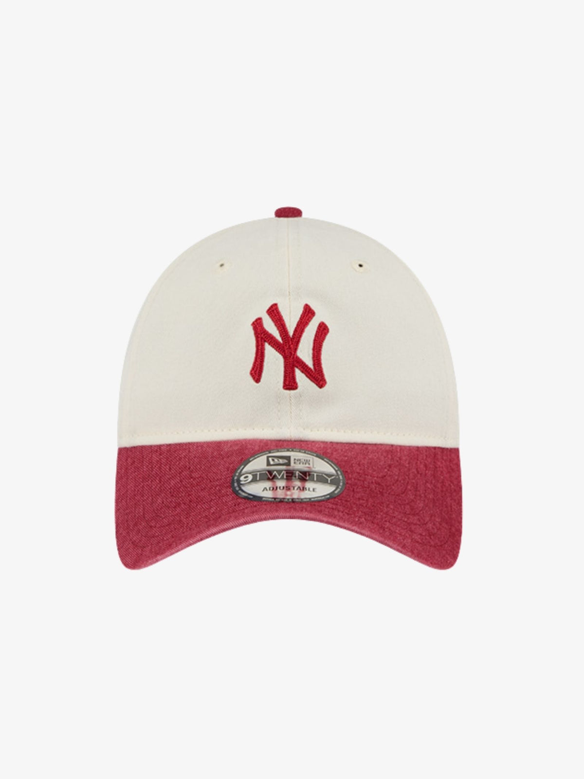 New Era 9TWENTY 2Tone Snow Wash NY Yankees Cap | Dark Red